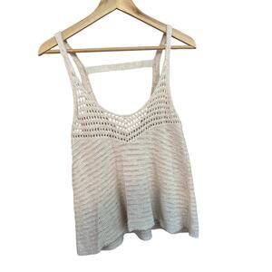 American Eagle | Knit Tank Top | Boho Summer Beachwear | Cream | Size S